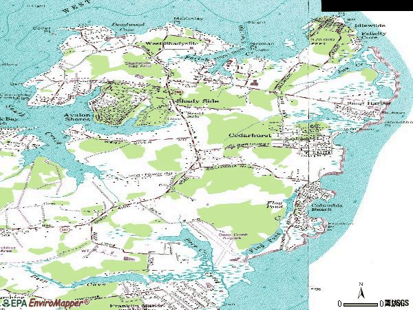 Zip code 20764 topographic map