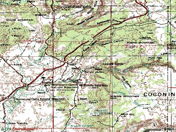Zip code 86335 topographic map