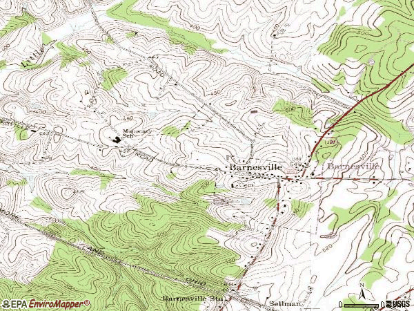 Zip code 20838 topographic map