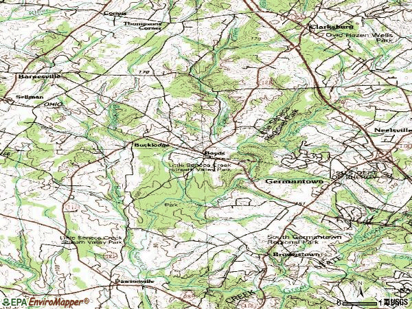 Zip code 20841 topographic map