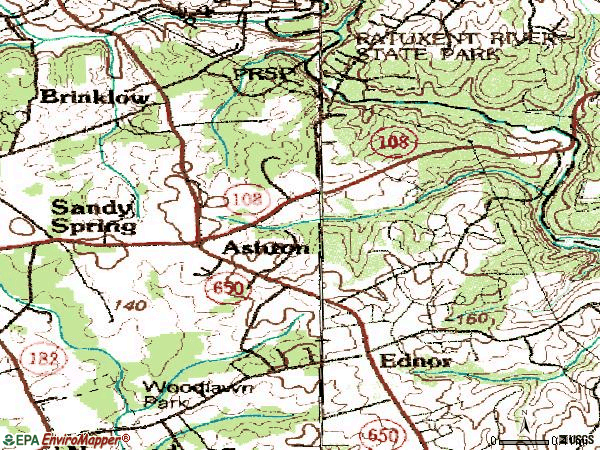 Zip code 20861 topographic map