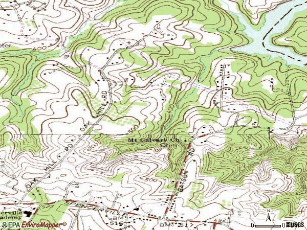 Zip code 20868 topographic map