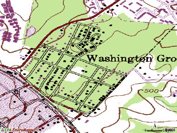 Zip code 20880 topographic map