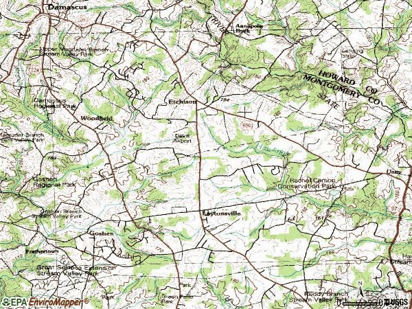 Zip code 20882 topographic map