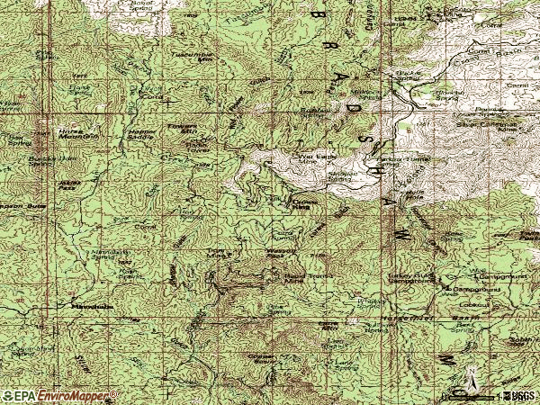Zip code 86343 topographic map