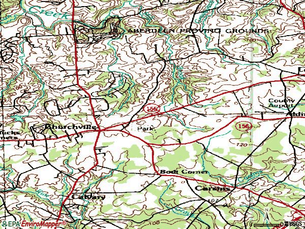 Zip code 21028 topographic map