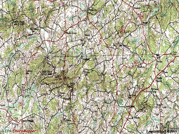 Zip code 21154 topographic map