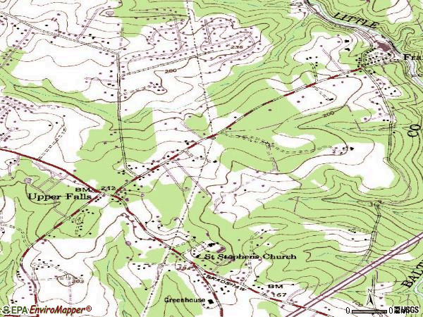 Zip code 21156 topographic map