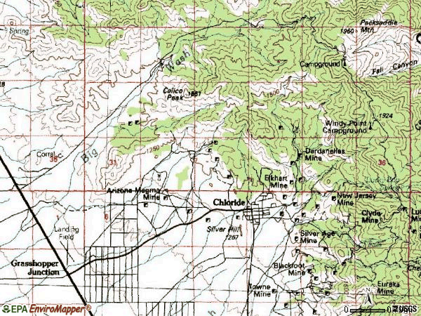 Zip code 86431 topographic map