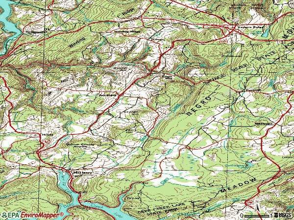 Zip code 21520 topographic map