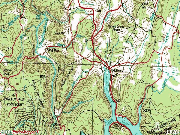 Zip code 21541 topographic map