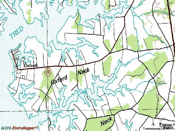 Zip code 21654 topographic map