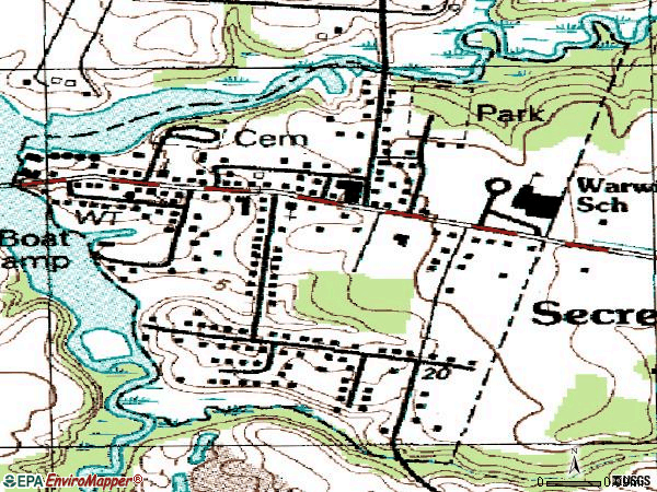 Zip code 21664 topographic map