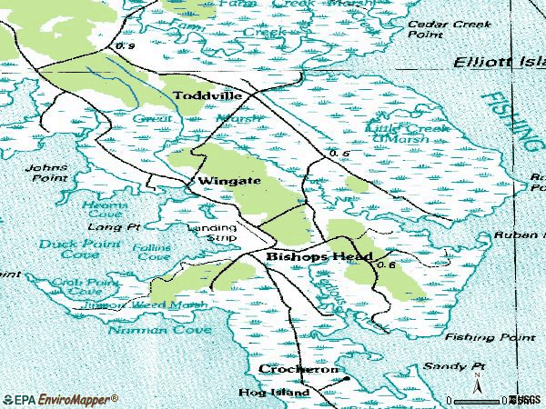 Zip code 21672 topographic map