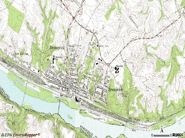 Zip code 21716 topographic map
