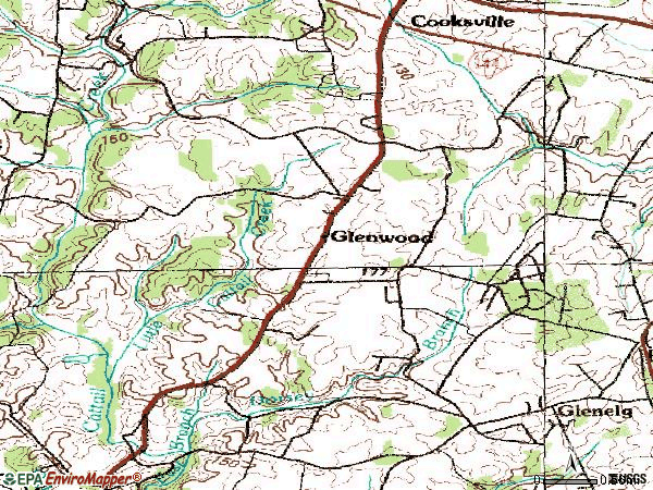 Zip code 21738 topographic map