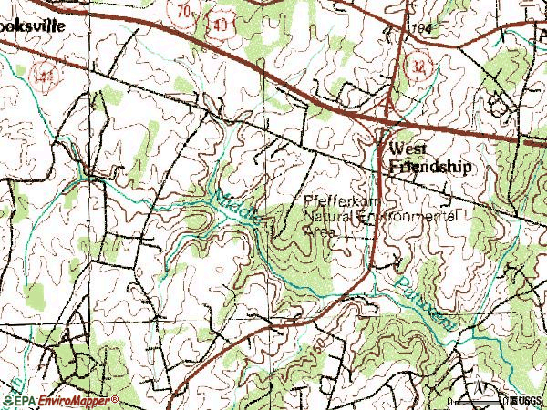 Zip code 21794 topographic map