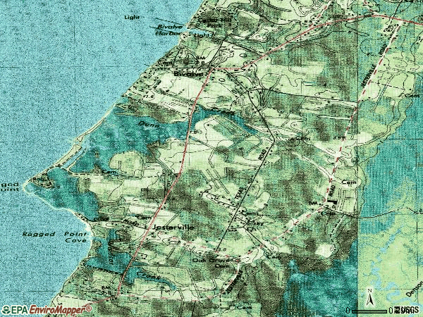 Zip code 21814 topographic map