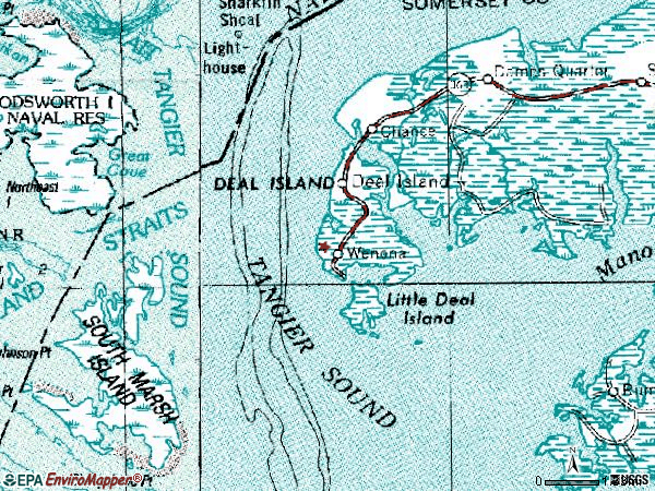 Zip code 21821 topographic map