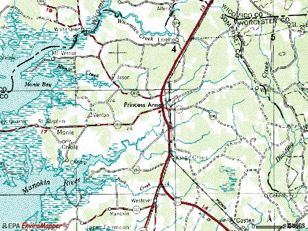 Zip code 21853 topographic map
