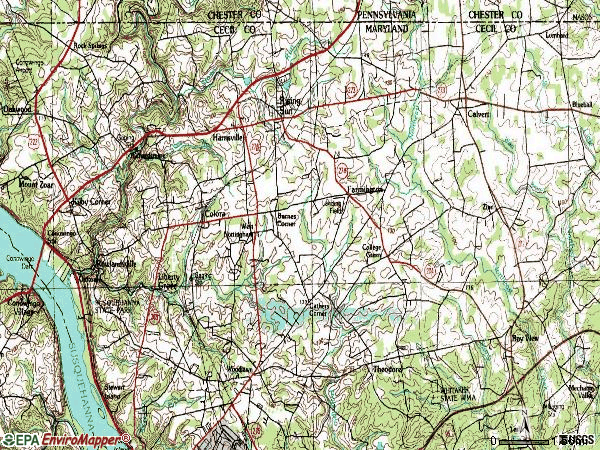Zip code 21911 topographic map