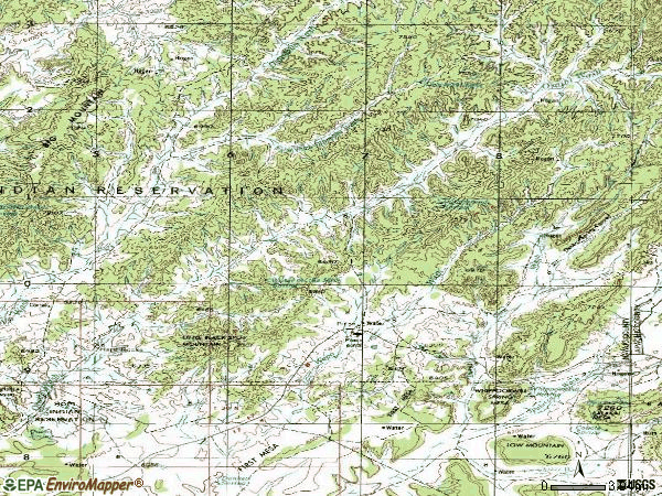 Zip code 86510 topographic map
