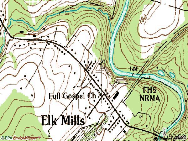 Zip code 21920 topographic map