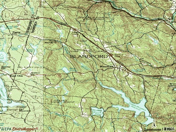 Zip code 01008 topographic map