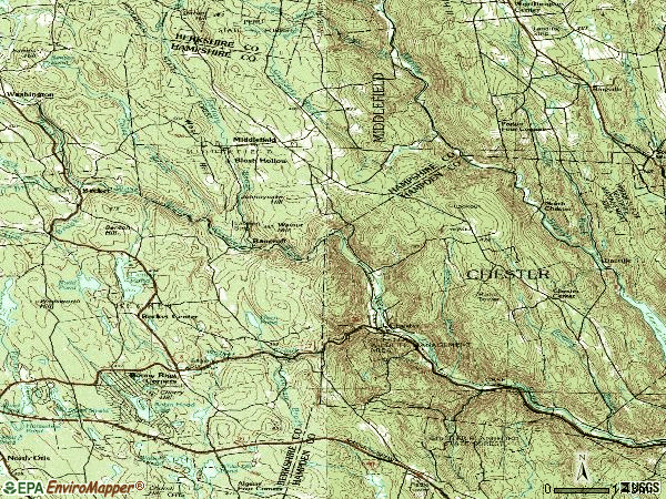 Zip code 01011 topographic map