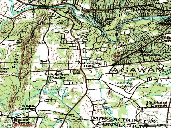 Zip code 01030 topographic map