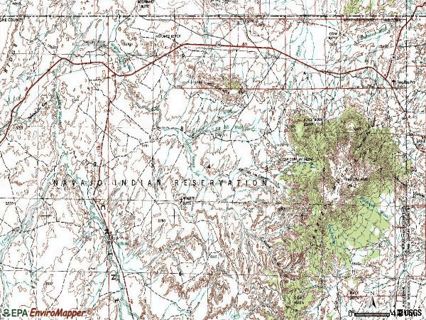 Zip code 86514 topographic map