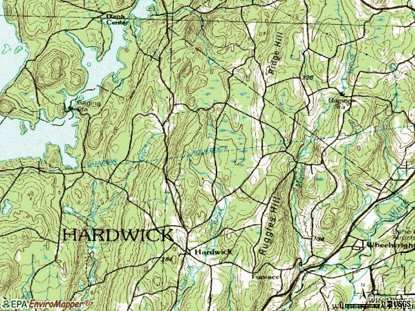 Zip code 01037 topographic map