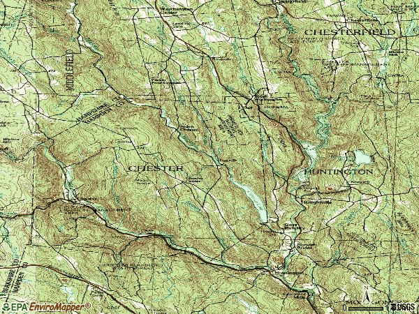 Zip code 01050 topographic map