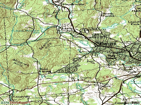 Zip code 01062 topographic map