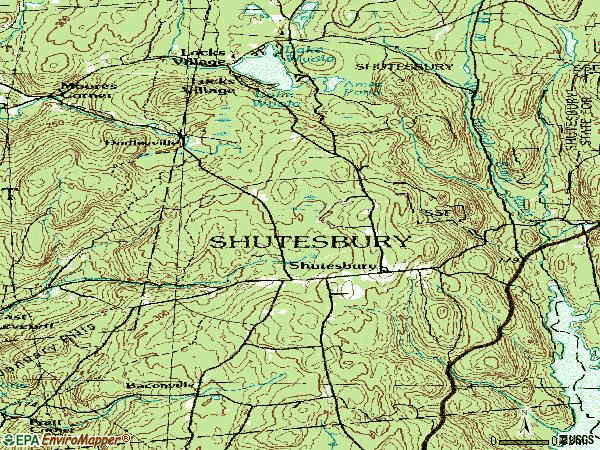 Zip code 01072 topographic map