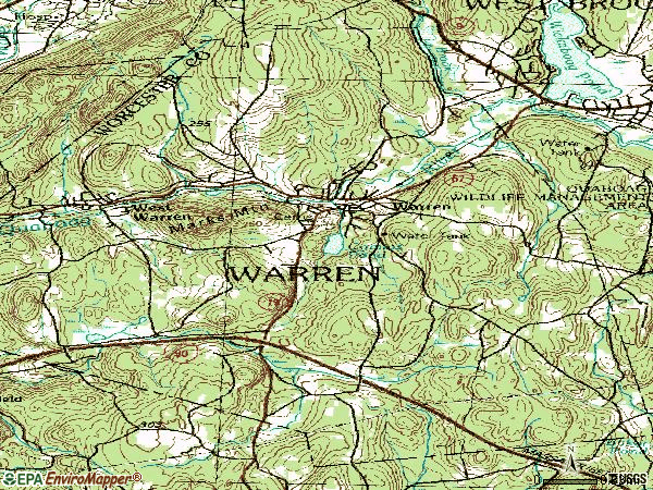 Zip code 01083 topographic map