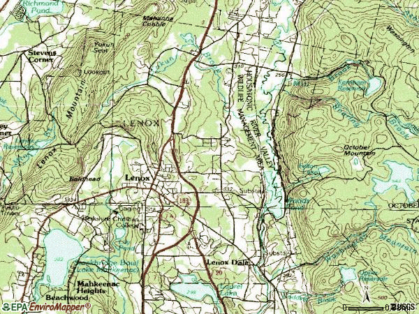 Zip code 01240 topographic map