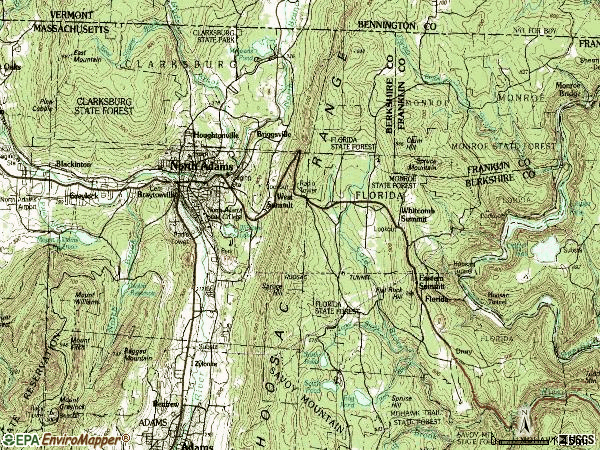 Zip code 01247 topographic map