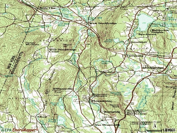 Zip code 01266 topographic map