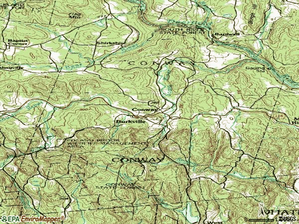 Zip code 01341 topographic map