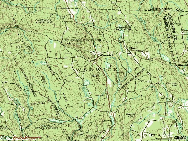Zip code 01378 topographic map