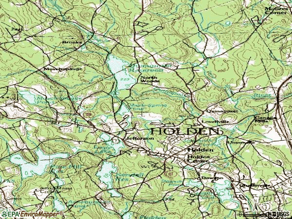 Zip code 01522 topographic map