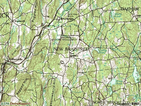 Zip code 01531 topographic map