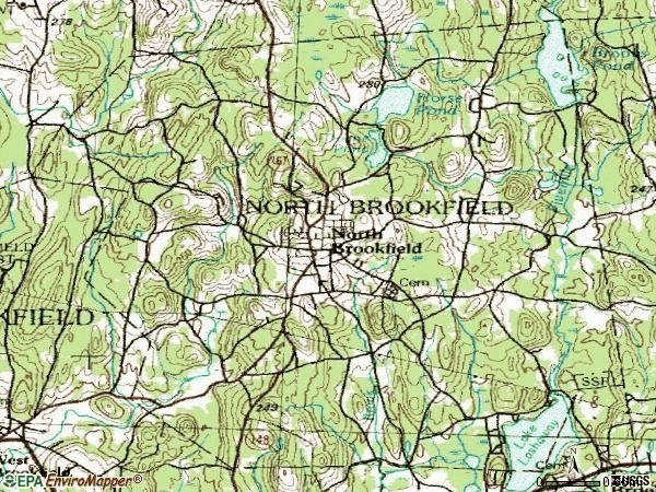 Zip code 01535 topographic map