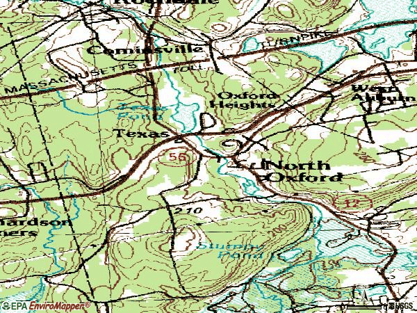 Zip code 01537 topographic map