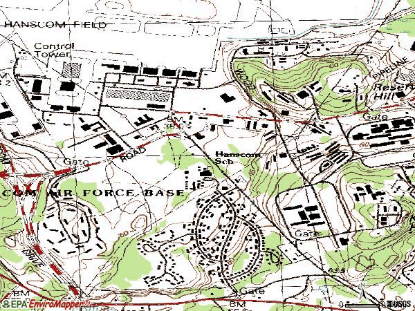 Zip code 01731 topographic map