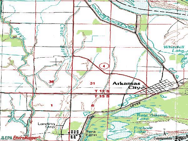 Zip code 71630 topographic map