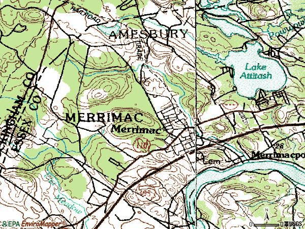 Zip code 01860 topographic map