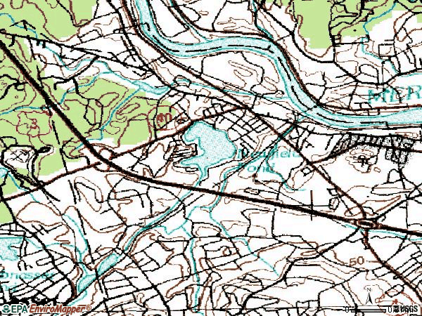 Zip code 01863 topographic map