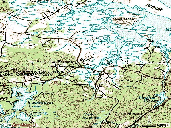 Zip code 01929 topographic map